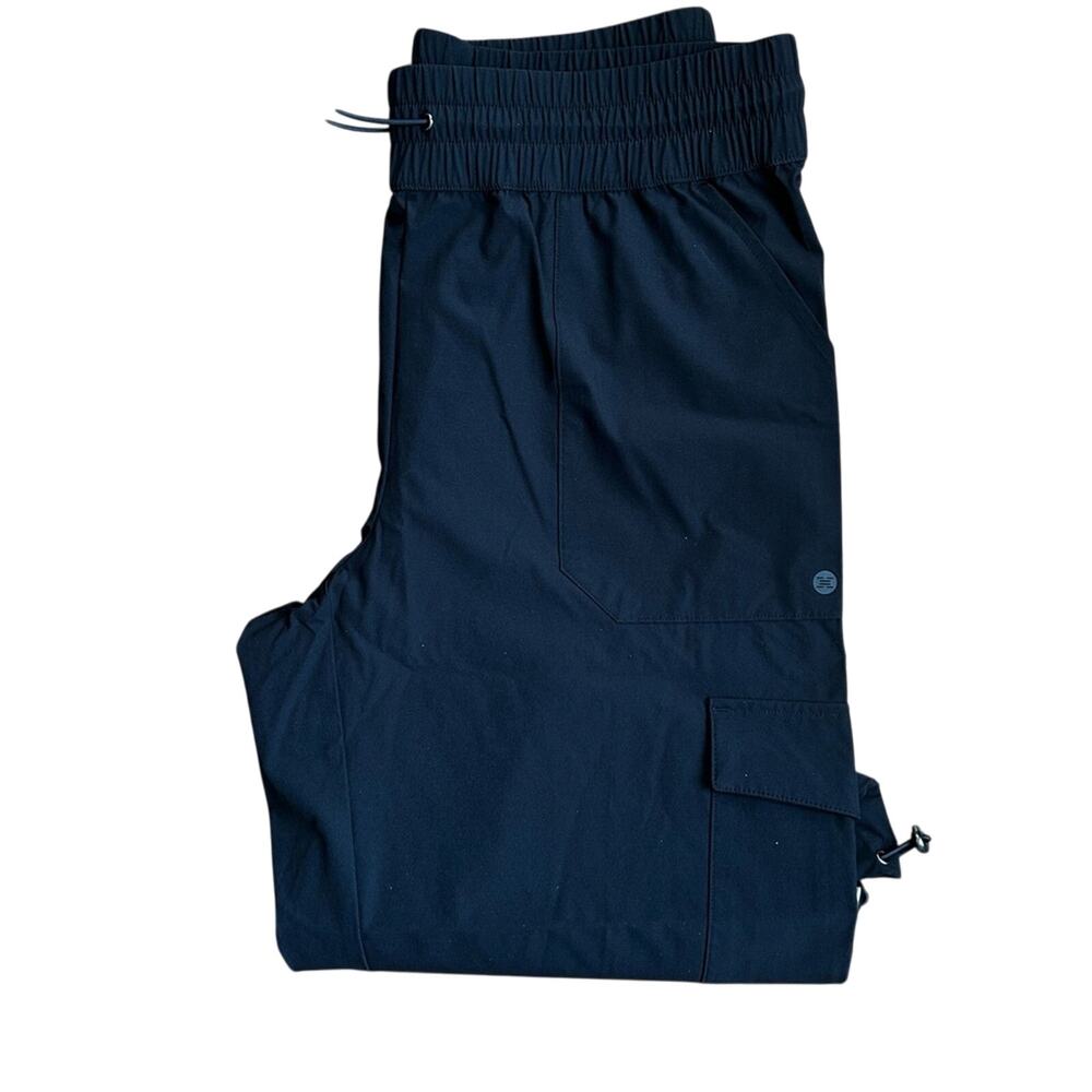 RBX Athletic Lightweight Nylon Cropped Pants with cargo pocket black size M